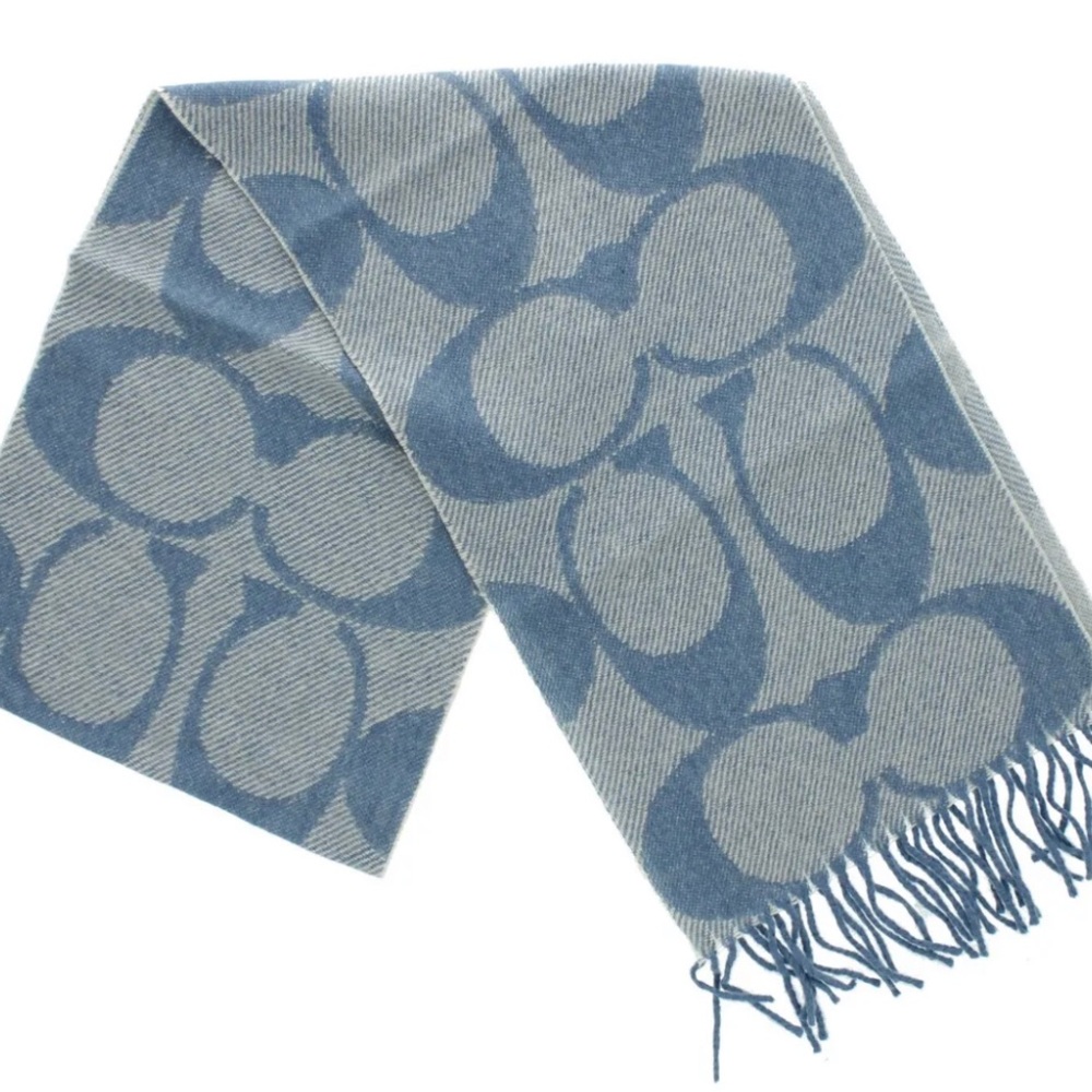 Coach Winter Scarf Signature Two Tone Logo